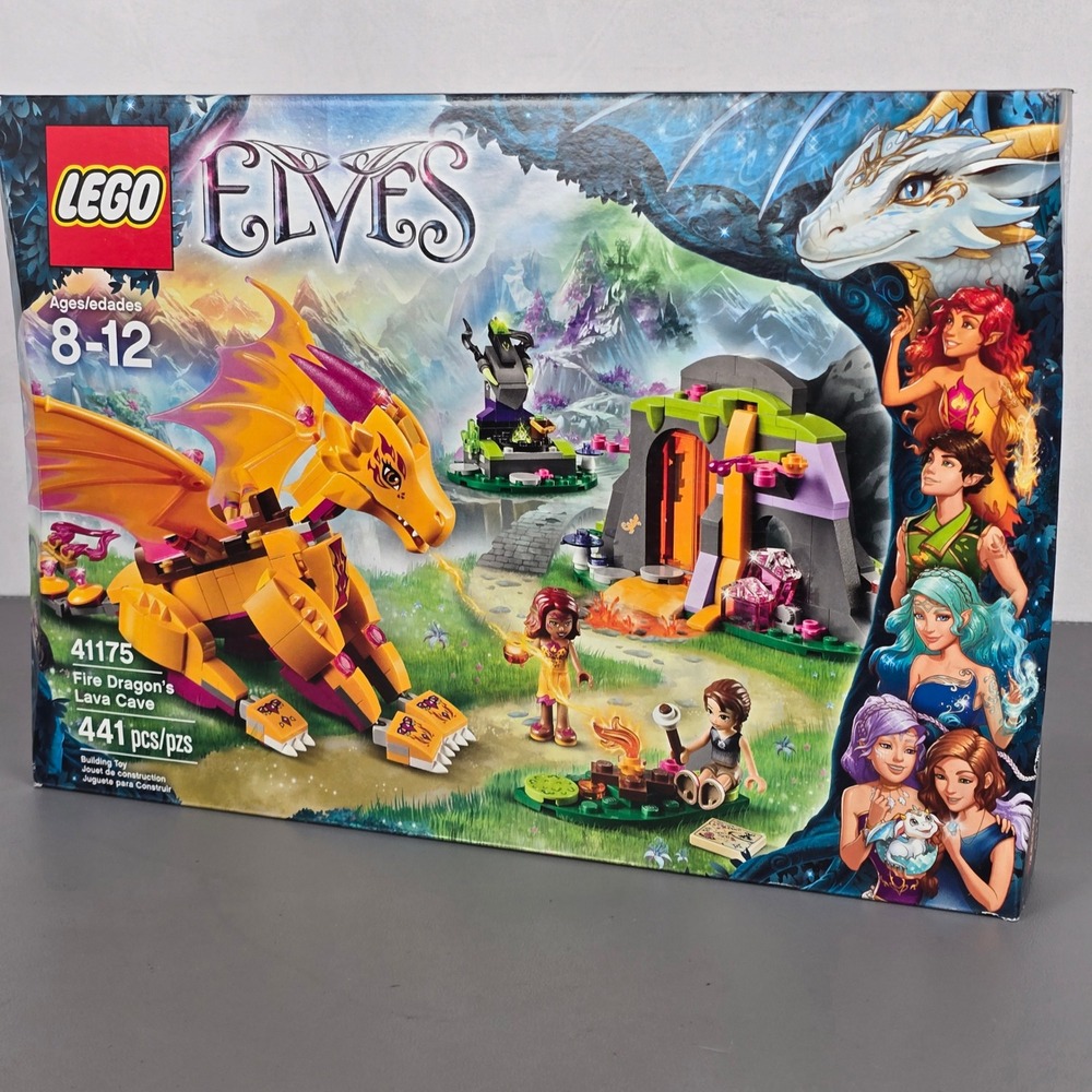 LEGO Elves Fire Dragons Lava Cave 41175 Building Toy Set Zonya Azari Emily Jones
